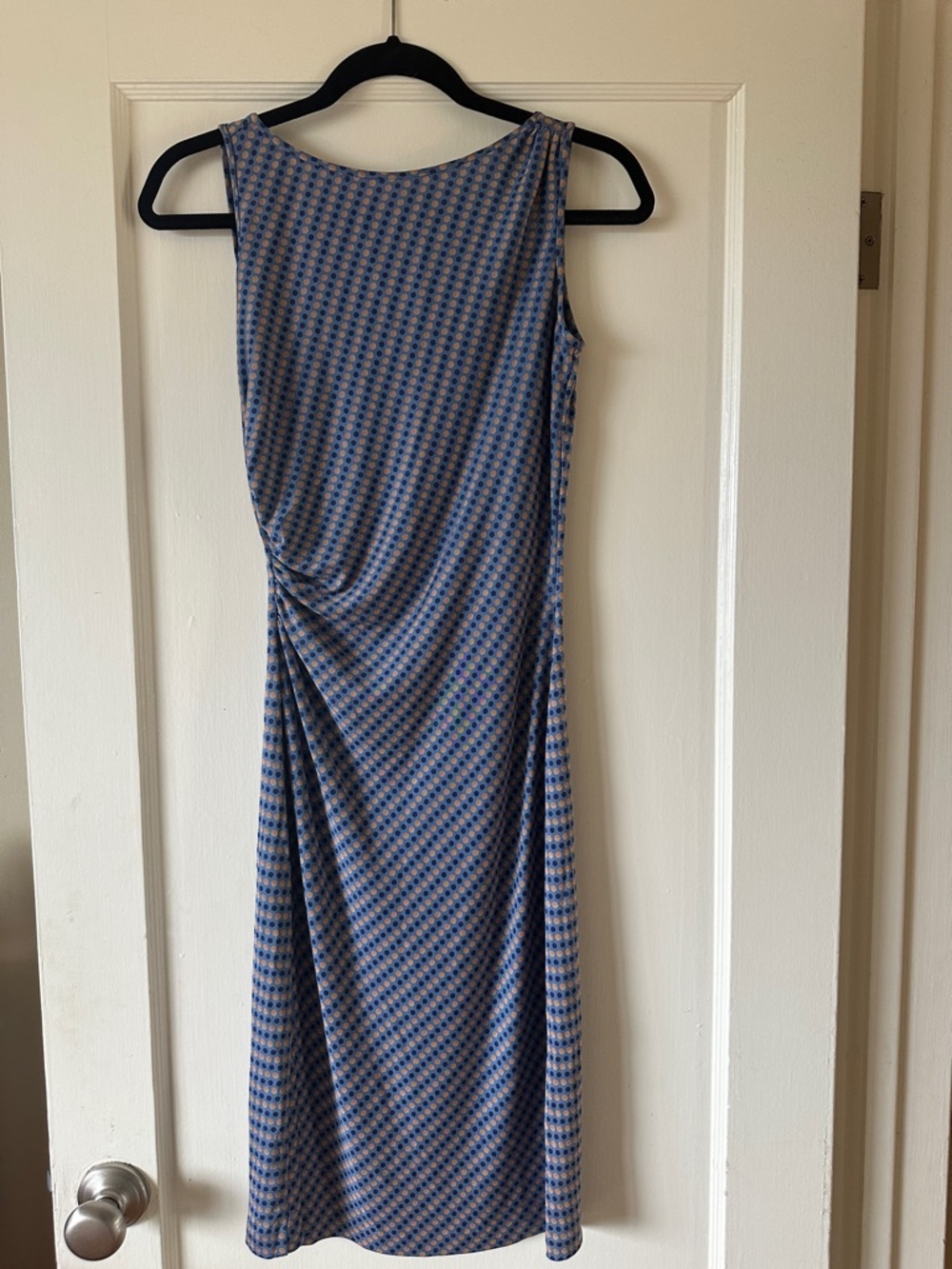 Diane Von Furstenberg Sleeveless Blue Geometric Maxi Dress